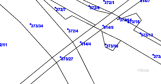 Parcela st. 614/4 v KÚ Vávrovice, Katastrální mapa