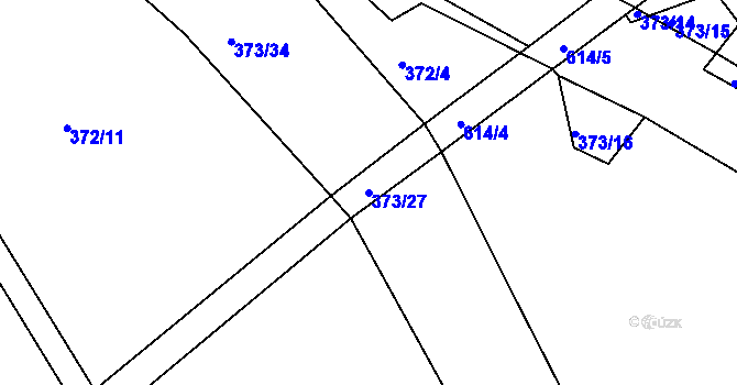 Parcela st. 373/27 v KÚ Vávrovice, Katastrální mapa
