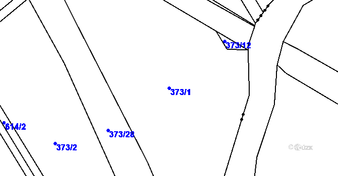 Parcela st. 373/1 v KÚ Vávrovice, Katastrální mapa