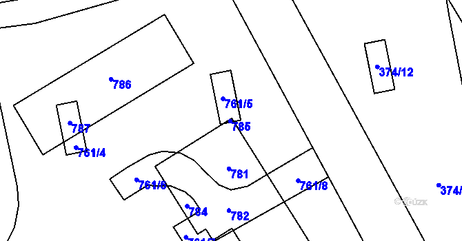 Parcela st. 127/36 v KÚ Vávrovice, Katastrální mapa