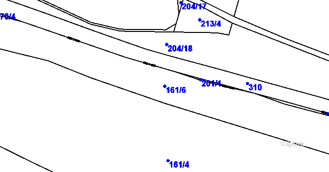 Parcela st. 161/6 v KÚ Žíšov, Katastrální mapa