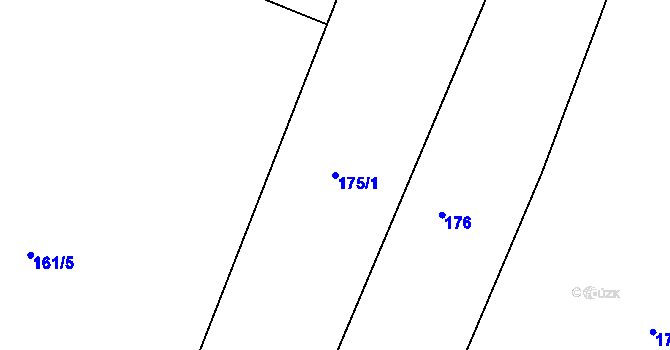 Parcela st. 175/1 v KÚ Žíšov, Katastrální mapa