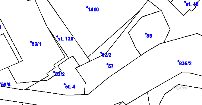 Parcela st. 52/2 v KÚ Suchdol v Moravském krasu, Katastrální mapa