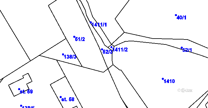 Parcela st. 52/3 v KÚ Suchdol v Moravském krasu, Katastrální mapa