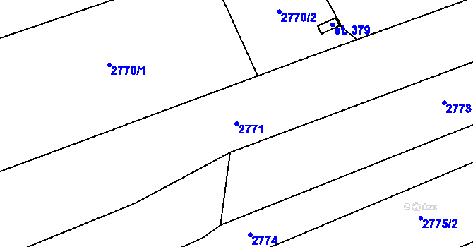 Parcela st. 2771 v KÚ Vážany u Vyškova, Katastrální mapa