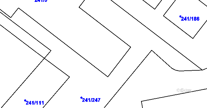 Parcela st. 241/21 v KÚ Královopolské Vážany, Katastrální mapa