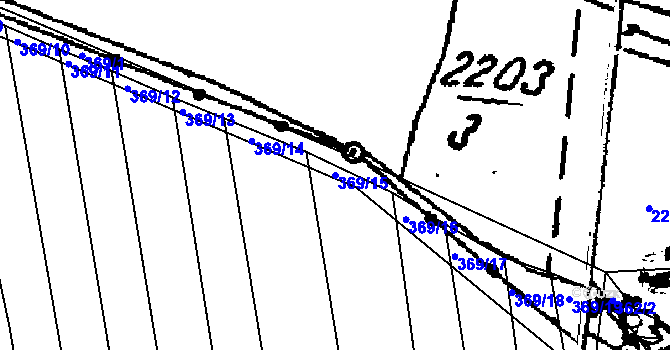 Parcela st. 369/15 v KÚ Královopolské Vážany, Katastrální mapa