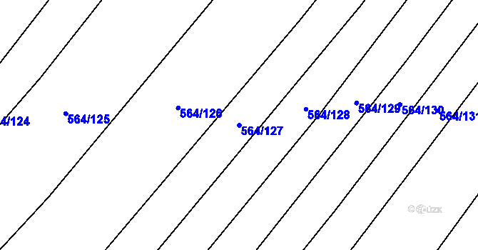 Parcela st. 564/127 v KÚ Vítovice, Katastrální mapa