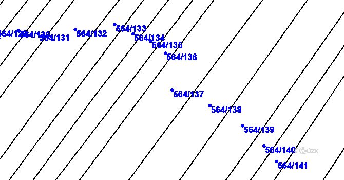 Parcela st. 564/137 v KÚ Vítovice, Katastrální mapa