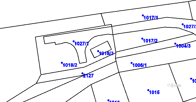 Parcela st. 1018/3 v KÚ Vážany nad Litavou, Katastrální mapa