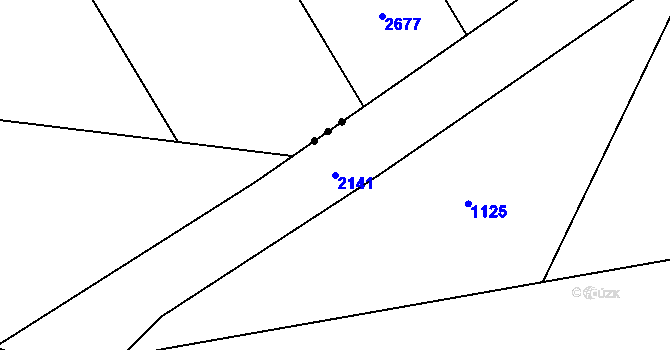 Parcela st. 2141 v KÚ Vážany nad Litavou, Katastrální mapa