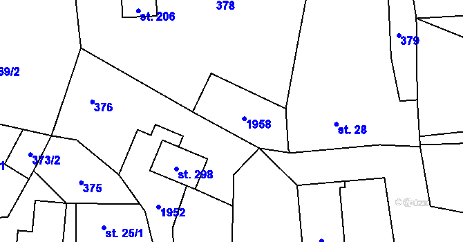 Parcela st. 27 v KÚ Příkrakov, Katastrální mapa