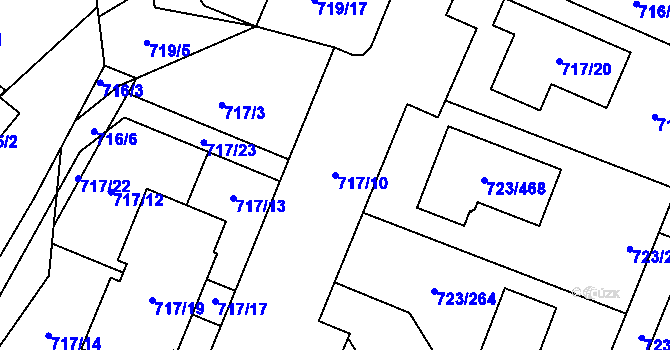 Parcela st. 717/10 v KÚ Včelná, Katastrální mapa