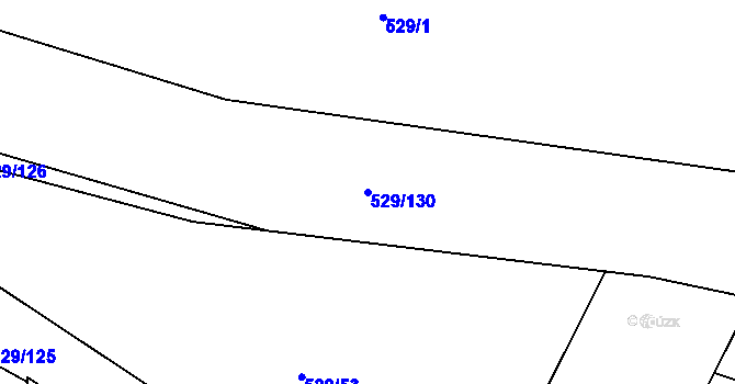 Parcela st. 529/130 v KÚ Včelná, Katastrální mapa