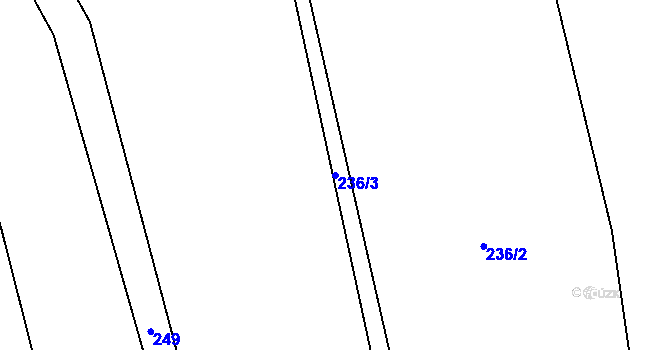 Parcela st. 236/3 v KÚ Jimramovské Pavlovice, Katastrální mapa
