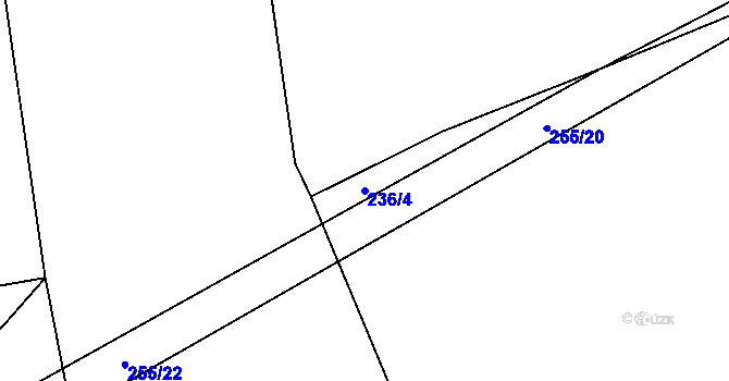Parcela st. 236/4 v KÚ Jimramovské Pavlovice, Katastrální mapa