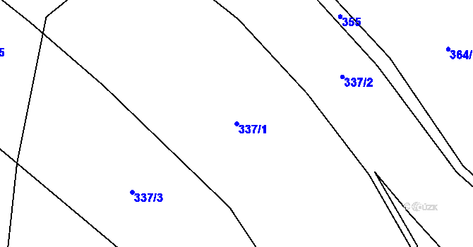 Parcela st. 337/1 v KÚ Jimramovské Pavlovice, Katastrální mapa