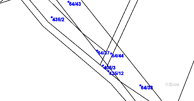 Parcela st. 64/37 v KÚ Míchov, Katastrální mapa