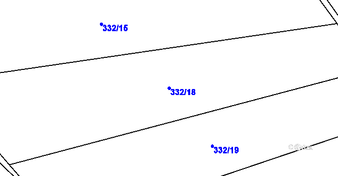 Parcela st. 332/18 v KÚ Míchov, Katastrální mapa