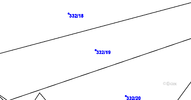 Parcela st. 332/19 v KÚ Míchov, Katastrální mapa