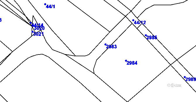 Parcela st. 44/8 v KÚ Vedrovice, Katastrální mapa