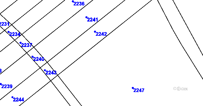 Parcela st. 115/2 v KÚ Vedrovice, Katastrální mapa