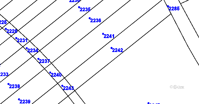 Parcela st. 116/2 v KÚ Vedrovice, Katastrální mapa