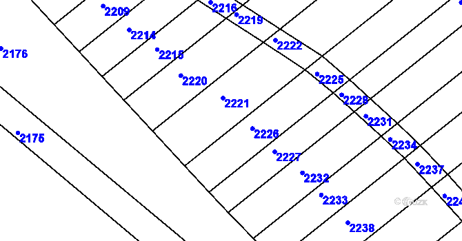Parcela st. 123/1 v KÚ Vedrovice, Katastrální mapa