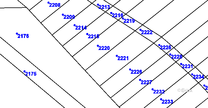Parcela st. 124/1 v KÚ Vedrovice, Katastrální mapa