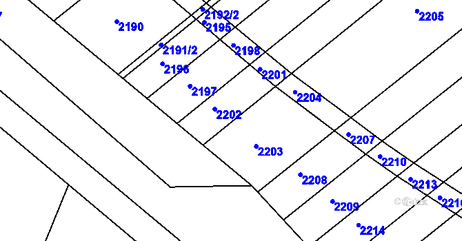 Parcela st. 133/1 v KÚ Vedrovice, Katastrální mapa