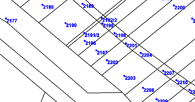 Parcela st. 134/1 v KÚ Vedrovice, Katastrální mapa