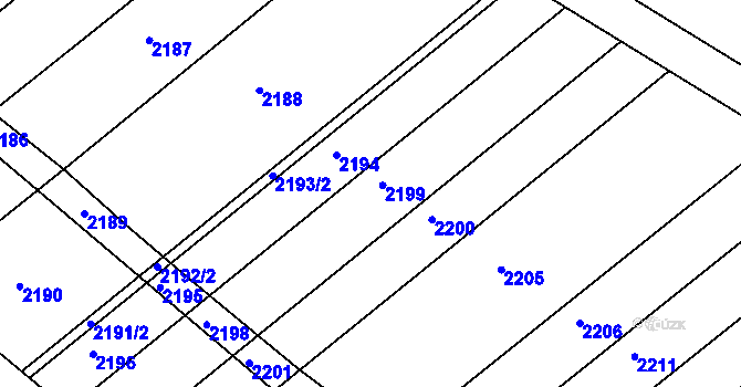 Parcela st. 134/2 v KÚ Vedrovice, Katastrální mapa