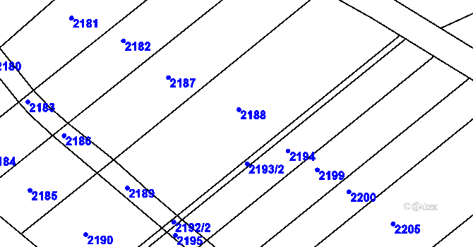 Parcela st. 136/2 v KÚ Vedrovice, Katastrální mapa