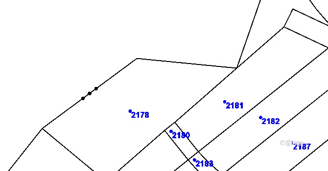 Parcela st. 141/2 v KÚ Vedrovice, Katastrální mapa