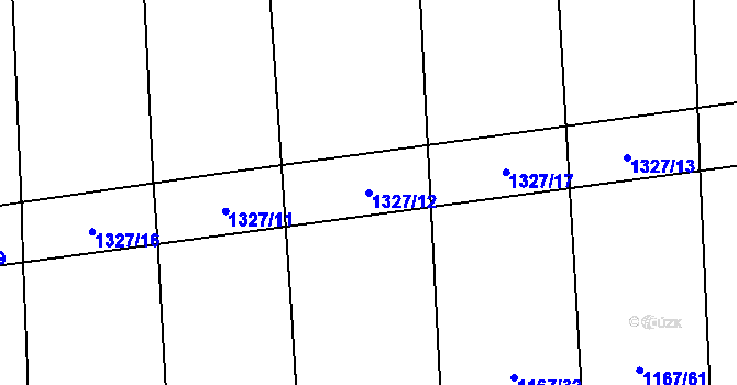 Parcela st. 1327/12 v KÚ Vejprnice, Katastrální mapa