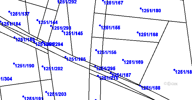Parcela st. 1251/156 v KÚ Vejprnice, Katastrální mapa