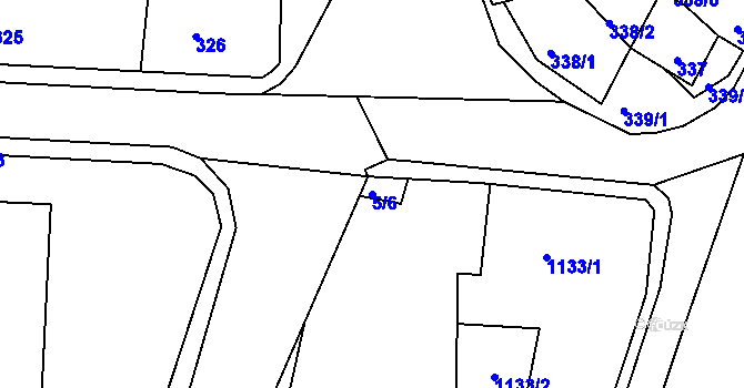 Parcela st. 5/6 v KÚ Vejprty, Katastrální mapa