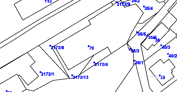 Parcela st. 79 v KÚ Vejprty, Katastrální mapa