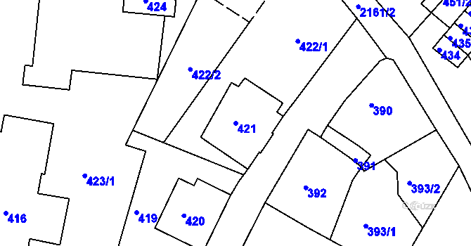 Parcela st. 421 v KÚ Vejprty, Katastrální mapa