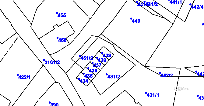 Parcela st. 439 v KÚ Vejprty, Katastrální mapa