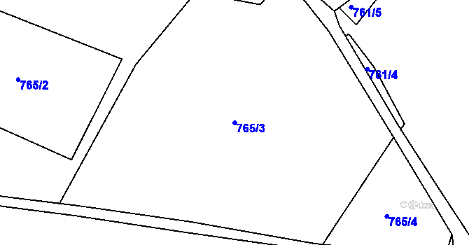 Parcela st. 765/3 v KÚ Vejprty, Katastrální mapa
