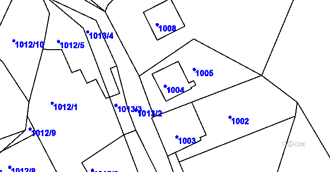 Parcela st. 1004 v KÚ Vejprty, Katastrální mapa