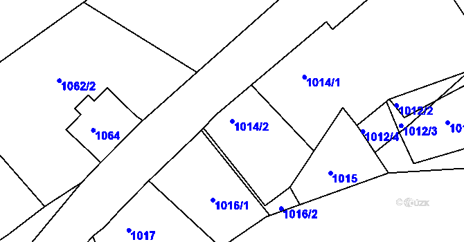 Parcela st. 1014/2 v KÚ Vejprty, Katastrální mapa