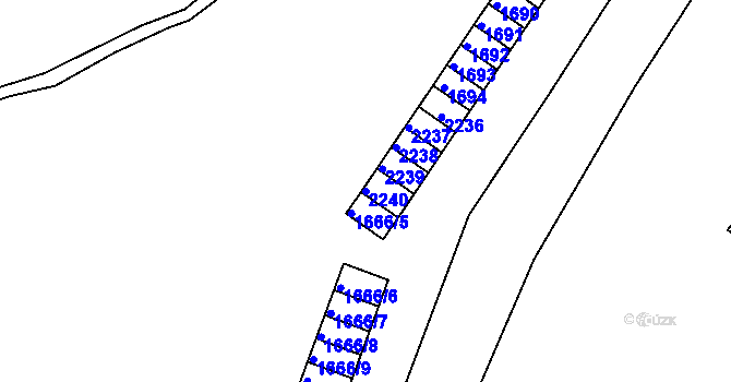 Parcela st. 2240 v KÚ Vejprty, Katastrální mapa