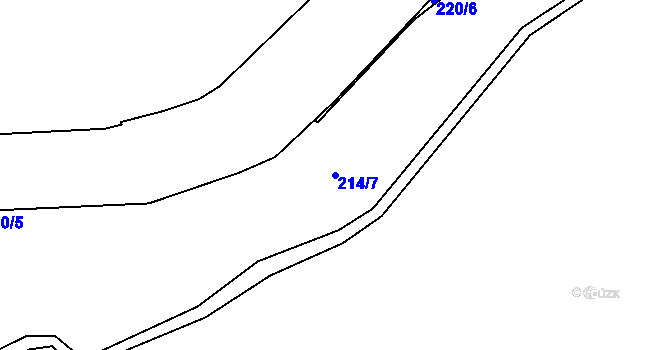 Parcela st. 214/7 v KÚ Chomle, Katastrální mapa
