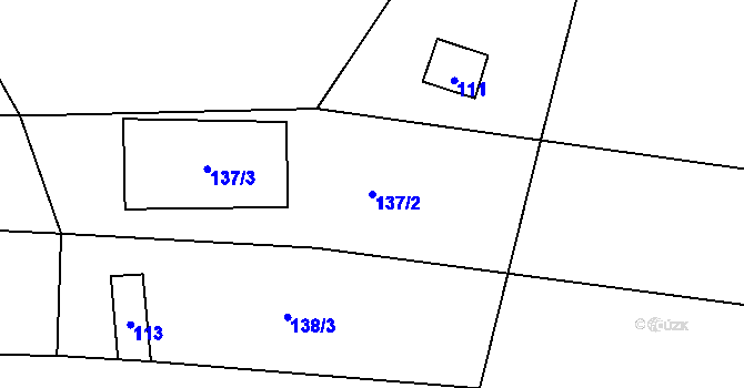 Parcela st. 137/2 v KÚ Vejvanov, Katastrální mapa
