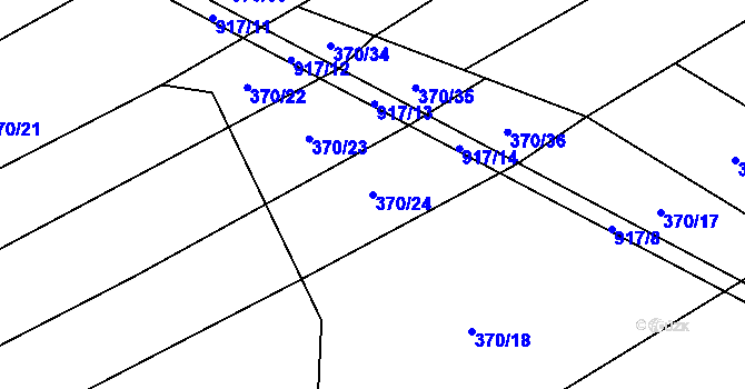 Parcela st. 370/24 v KÚ Vejvanov, Katastrální mapa