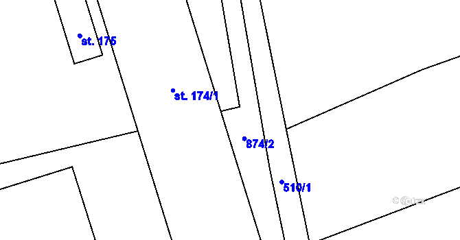 Parcela st. 431/15 v KÚ Vejvanov, Katastrální mapa