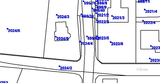 Parcela st. 2024/4 v KÚ Velatice, Katastrální mapa