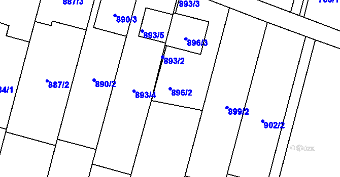 Parcela st. 896/2 v KÚ Velehrad, Katastrální mapa